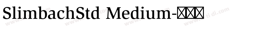 SlimbachStd Medium字体转换 SlimbachStd Medium字体转换